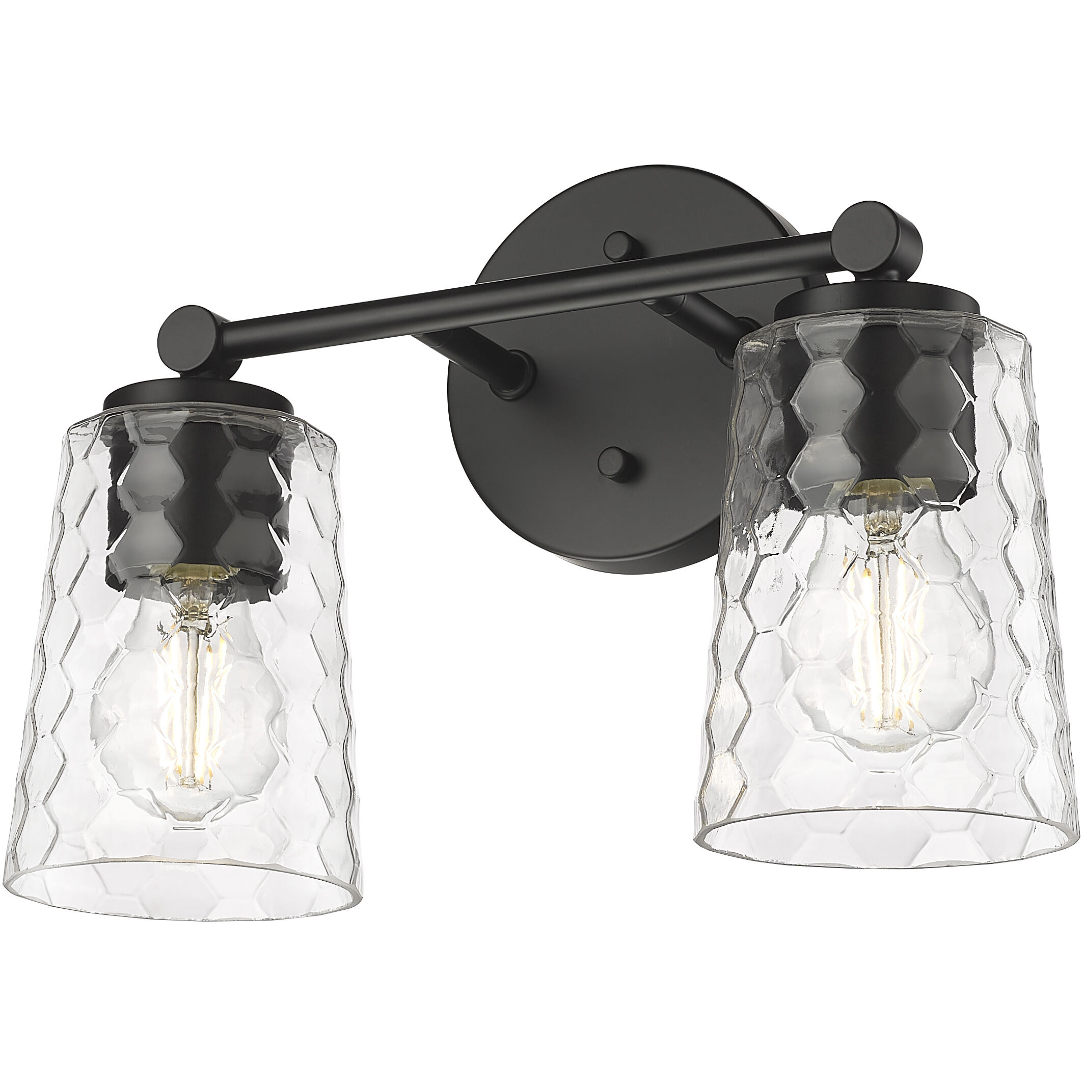 Ashli 2 Light 13.5 inch Matte Black Bathroom Vanity Light Wall Light